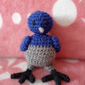 Amigurumi Kék Szajkó, Játék & Sport, Plüssállat & Játékfigura, Más figura, Horgolás, Baba-és bábkészítés, MESKA