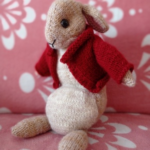 Nyúl Péter, kézzel kötött, Játék & Sport, Plüssállat & Játékfigura, Nyuszi, Baba-és bábkészítés, Kötés, MESKA