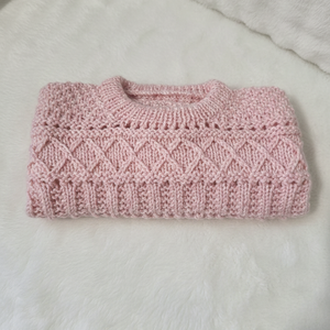 Kézzel kötött baba pulóver - ruha & divat - babaruha & gyerekruha - pulóver - Meska.hu