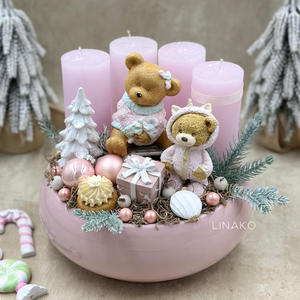 Macis adventi asztaldísz, Karácsony, Adventi díszek, Adventi asztaldísz, , MESKA