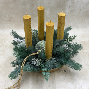 Adventi asztaldísz, Karácsony, Adventi díszek, Adventi koszorú, , MESKA