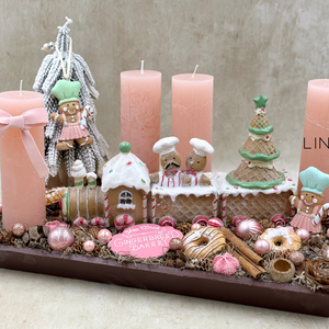 Mézikés adventi dekor, Karácsony, Adventi díszek, Adventi asztaldísz, , MESKA