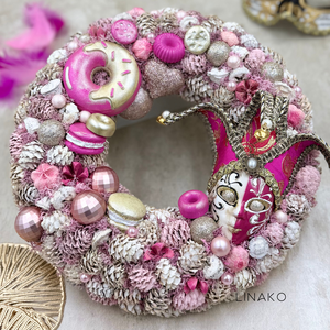 Farsangi ajtódísz - Meska.hu