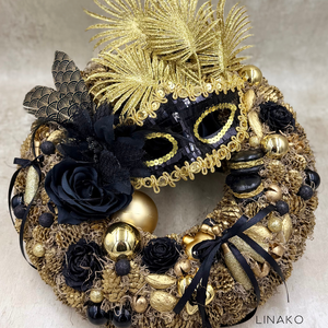 Farsangi ajtódísz, Otthon & Életmód, Dekoráció, Ajtó- és ablak dekoráció, Ajtódísz & Kopogtató, , Elegáns party ajtódísz. 

Farsangra, szilveszterre, szülinapra stb. 

Egyedi dekoráció ajtóra, falr..., MESKA