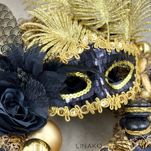 Farsangi ajtódísz - otthon & életmód - dekoráció - ajtó- és ablak dekoráció - ajtódísz & kopogtató - Meska.hu