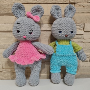 Amigurumi nyuszi páros, Játék & Sport, Plüssállat & Játékfigura, Nyuszi, Horgolás, MESKA