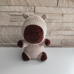 Amigurumi horgolt capybara plüss-28 cm - játék & sport - plüssállat & játékfigura - más figura - Meska.hu