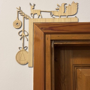 Ajtósarokdísz, Otthon & Életmód, Dekoráció, Ajtó- és ablak dekoráció, Ajtódísz & Kopogtató, Gravírozás, pirográfia, MESKA