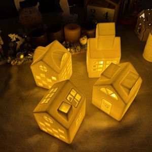 Karácsonyi házikók - karácsony - karácsonyi lakásdekoráció - karácsonyi falu, házikó - Meska.hu