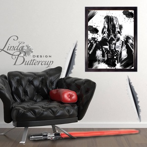 Star Wars, Film Poszter, Darth Vader Poszter, Star Wars Print, Darth Vader festmény, Star wars  festmény     -  - Meska.hu