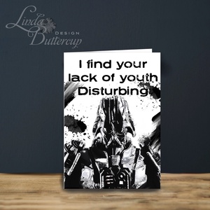 Star Wars, Darth Vader üdvözlőlap, Vicces Születésnapi lap, képeslap, Star wars festmény, Szülinap kártya -  - Meska.hu