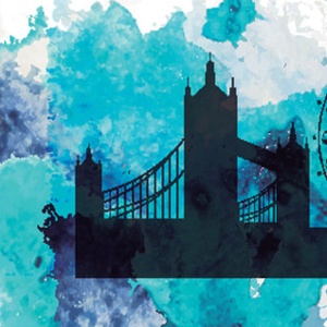 Modern Print, London kép, London festmény dekor, idézet kék Print, Falikép, Iroda Dekor, Otthoni dekoráció -  - Meska.hu