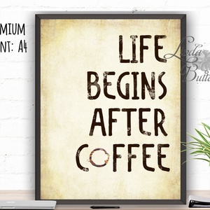 Konyhai falikép, Konyha dekoráció, Kávé, Cappucino, Kávézó, Coffee, idézet, Iroda dekor, Office -  - Meska.hu