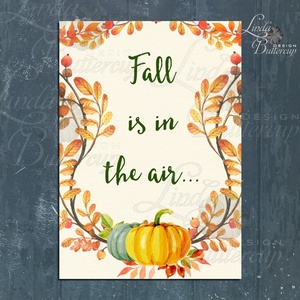 Őszi dekoráció, őszi falikép, őszi falevelek, levél festmény, őszi kép, levél falikép, dekor, tök  -  - Meska.hu