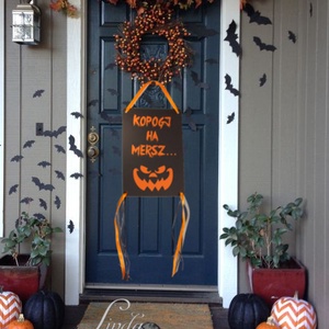 Halloween dekoráció, Halloween dísz, Hallowenn party, dekor, ősz, őszi dekor, Ajtódísz, kopogtató -  - Meska.hu