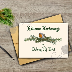 Vintage Karácsonyi Képeslap, Adventi Képeslap, Karácsonyi lap, Karácsonyi üdvözlőlap - karácsony - karácsonyi ajándékozás - karácsonyi képeslap, üdvözlőlap, ajándékkísérő - Meska.hu
