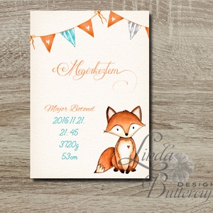 Megérkeztem, Babaváró képeslap, Babaköszöntő képeslap, Keresztelő, kisfiú, kislány, baba, baby, újszülött -  - Meska.hu