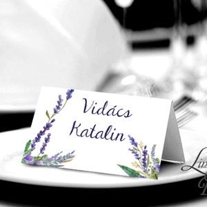 Esküvői ültetőkártya, ültető, Levendula, Levendulás kártya, virágos ültető, ültetésirend, hely kártya,  - esküvő - meghívó & kártya - ültetési rend - Meska.hu