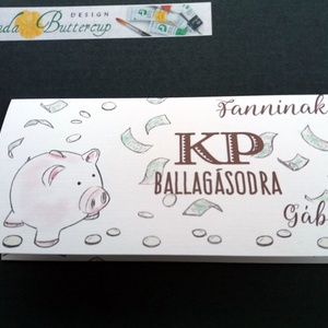 Pénzátadó boríték, Ballagásra, Évzáró, Gratulálunk képeslap, Gratuláció, virágos, pénz átadó lap, malac, érettségi - otthon & életmód - papír, írószer - ajándékozás kellékei - pénzátadó boríték - Meska.hu