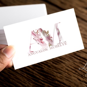 Névjegykártya, Egyedi Tervezés, címke, Névjegy, design, szerkesztés, virágos, logo, arany, termék, ajándékkísérő, logó -  - Meska.hu