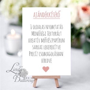 Köszönet kártya, ajándékkísérő,köszönet ajándék, esküvői kísérőkártya, köszönjük, romantikus, arany, virágos, rózsa -  - Meska.hu