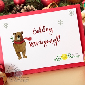 Karácsonyi Képeslap, vinatge, karácsonyi üdvözlőlap, ünnepi képeslap, posta, mikulás, régi - karácsony - karácsonyi ajándékozás - karácsonyi képeslap, üdvözlőlap, ajándékkísérő - Meska.hu