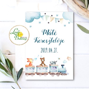 Szülinapi meghívó, Keresztelő meghívó, fényképes, fotó, maci, Babaváró, Keresztelő, kisfiú, baba, baby, újszülött - otthon & életmód - papír, írószer - Meska.hu