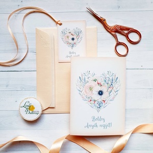 Anyák napi Képeslap, Kísérőkártyával együtt, Anyának, Anya lap, Anyák napja, virágos üdvözlőlap, Anyáknapi ajándék, AL12, Otthon & Életmód, Fotó, grafika, rajz, illusztráció, Mindenmás, MESKA