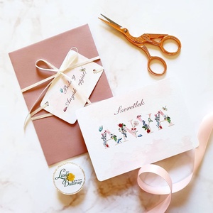 Anyák napi Képeslap, Kísérőkártyával együtt, Anyának, Anya lap, Anyák napja, virágos üdvözlőlap, Anyáknapi ajándék, AL17, Otthon & Életmód, Papír, írószer, Ajándékkísérő, Fotó, grafika, rajz, illusztráció, Mindenmás, MESKA