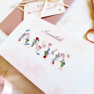 Anyák napi Képeslap, Kísérőkártyával együtt, Anyának, Anya lap, Anyák napja, virágos üdvözlőlap, Anyáknapi ajándék, AL17 - otthon & életmód - papír, írószer - Meska.hu