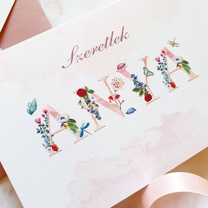 Anyák napi Képeslap, Kísérőkártyával együtt, Anyának, Anya lap, Anyák napja, virágos üdvözlőlap, Anyáknapi ajándék, AL20 - otthon & életmód - papír, írószer - ajándékozás kellékei - képeslap, üdvözlőlap - Meska.hu