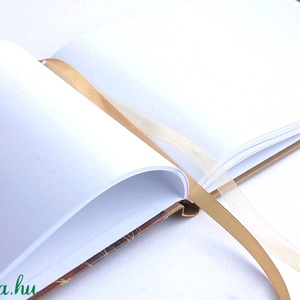 fehérvirágos Greenery Esküvői Emlékkönyv, Vendégkönyv, könyv, Esküvői vendégkönyv, zöld levél - esküvő - emlék & ajándék - vendégkönyv - Meska.hu