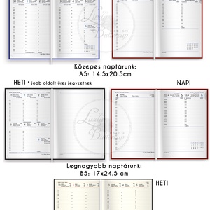 Naptár, kalendár, zsebnaptár, Egyedi naptár, határidőnapló, egyedi, Karácsonyi ajándék, névreszóló - otthon & lakás - papír írószer - naptár & tervező - Meska.hu