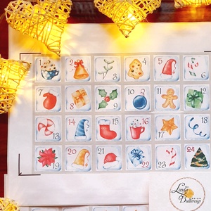 Színes Adventi naptár matrica, adventi kalendár, karácsonyi matrica, karácsonyi csomagolás, ajándékkísérő - karácsony - adventi díszek - adventi naptár - Meska.hu Színes Adventi naptár matrica, adventi kalendár, karácsonyi matrica, karácsonyi csomagolás, ajándékkísérő - karácsony - adventi díszek - adventi naptár - Meska.hu