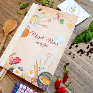 Receptkönyv, mama receptjei, recept gyűjtemény, könyv, füzet, receptek, karácsonyi ajándék, nagymama ajándék - otthon & életmód - konyhafelszerelés, tálalás - sütés, főzés - receptfüzet - Meska.hu