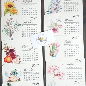 2023 naptár, asztali naptár, virágos, növényes, vízfesték - otthon & lakás - papír írószer - naptár & tervező - Meska.hu