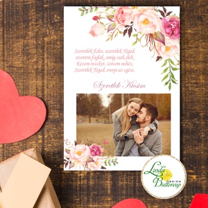 Egyedi Valentin napi képeslap saját fotóval, fényképes, szülinapi képeslap, Otthon & Életmód, Papír, írószer, Képeslap, üdvözlőlap, Ajándékozás kellékei, Fotó, grafika, rajz, illusztráció, Mindenmás, MESKA