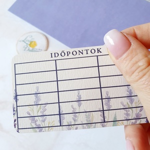 Levendulás Névjegykártya, EGY OLDALAS, kozmetikus, fodrász, körmös,  - otthon & életmód - papír, írószer - névjegykártya - Meska.hu