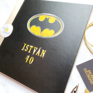 Batman, emlékkönyv, Szülinapi ajándék, emlékkönyv, fotoalbum, fotókönyv - otthon & életmód - papír, írószer - jegyzetfüzet & napló - Meska.hu