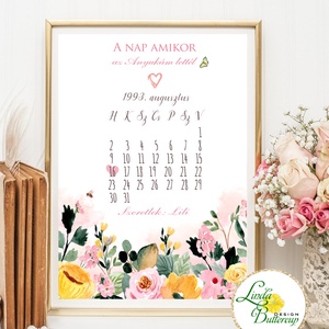 Anyák napi naptár, Anyák napi ajándék, Amikor az anyukám lettél, A4-es PRINT (keret nélkül) ), Otthon & Életmód, Dekoráció, Fali és függő dekoráció, Falinaptár & Öröknaptár, Fotó, grafika, rajz, illusztráció, Mindenmás, MESKA