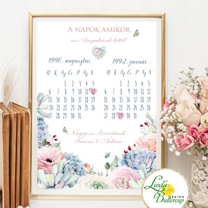 Anyák napi naptár, Anyák napi ajándék, Amikor az anyukám lettél, A4-es PRINT (keret nélkül) ), Otthon & Életmód, Dekoráció, Fali és függő dekoráció, Falinaptár & Öröknaptár, Fotó, grafika, rajz, illusztráció, Mindenmás, MESKA