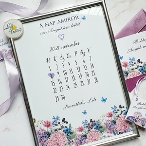 Anyák napi ajándék csomag, Képkerettel, képeslappal, ajándékkísérővel és masnival - otthon & életmód - dekoráció - fali és függő dekoráció - falinaptár & öröknaptár - Meska.hu