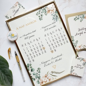 Anyák napi ajándék csomag, Képkerettel, képeslappal, ajándékkísérővel és masnival, Otthon & Életmód, Dekoráció, Fali és függő dekoráció, Falinaptár & Öröknaptár, Fotó, grafika, rajz, illusztráció, Mindenmás, MESKA