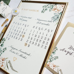 Anyák napi ajándék csomag, Képkerettel, képeslappal, ajándékkísérővel és masnival - otthon & életmód - dekoráció - fali és függő dekoráció - falinaptár & öröknaptár - Meska.hu