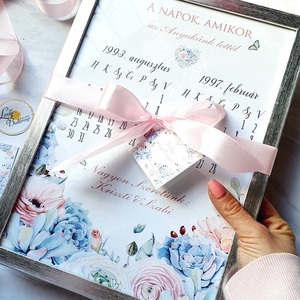 Anyák napi ajándék csomag, Képkerettel, képeslappal, ajándékkísérővel és masnival - otthon & életmód - dekoráció - fali és függő dekoráció - falinaptár & öröknaptár - Meska.hu
