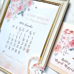  Anyák napi ajándék csomag, 1 napos feladással, Képkerettel, képeslappal, ajándékkísérővel és masnival - otthon & életmód - dekoráció - fali és függő dekoráció - falinaptár & öröknaptár - Meska.hu