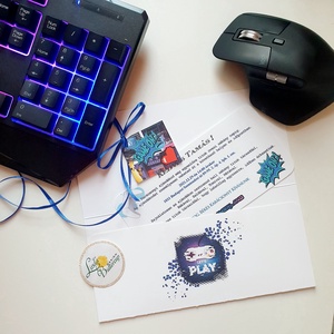 Gamer, játék, Pénzátadó boríték, Szülinapra - esküvő - emlék & ajándék - nászajándék - esküvői pénzátadó boríték, kártya - Meska.hu