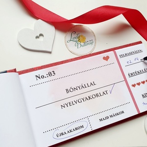 PAJZÁN SEX KUPON SZETT, kiskönyvbe fűzve, kitölthető interaktív kuponok, valentin napra, Egyedi névre szóló borítóval - otthon & életmód - papír, írószer - Meska.hu