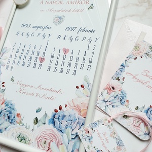 Anyák napi ajándék, csomag, Képkerettel, képeslappal, ajándékkísérővel és masnival, anyáknapjára, naptár - otthon & életmód - dekoráció - fali és függő dekoráció - falinaptár & öröknaptár - Meska.hu