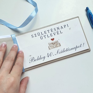 40 éves, Kemény borítású, örök emlék, EGYEDI Szülinapi Útlevél, Beszállókártya, Repülőjegy, 30, utazás ajándékba - könyv & zene - könyv - Meska.hu